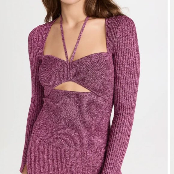 JONATHAN SIMKHAI Alexia Compact Rib Sweater - Picture 1 of 6